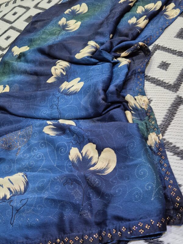 Synthetic Printed Saree - Image 8