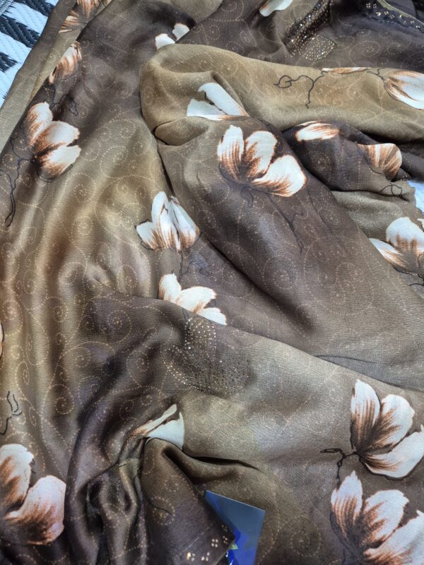 Synthetic Printed Saree - Image 4