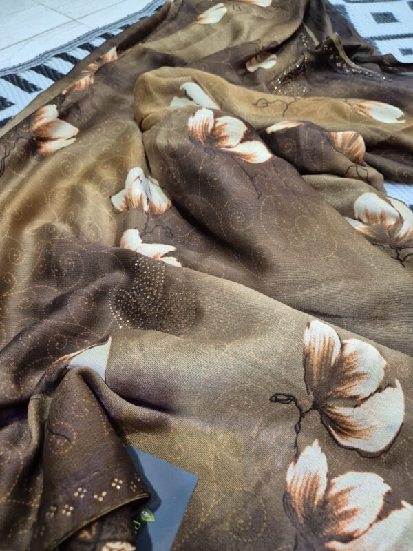 Synthetic Printed Saree - Image 7