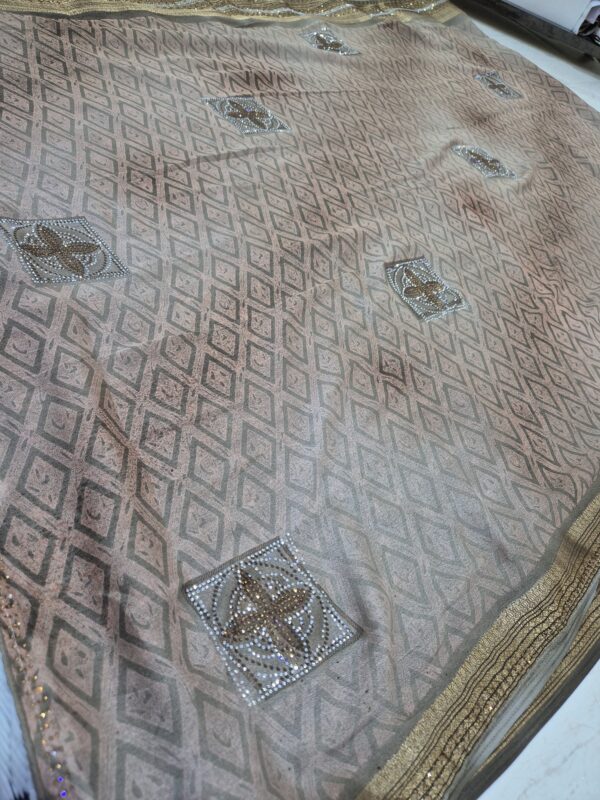 Synthetic Saree in Shaded - Image 3