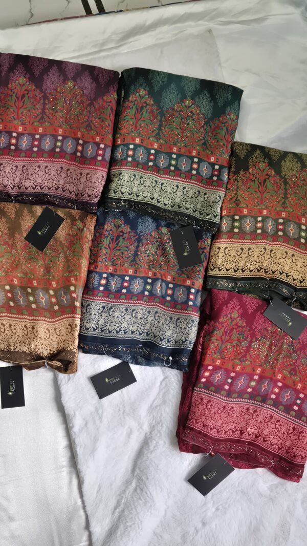 Printed Synthetic Saree - Image 3